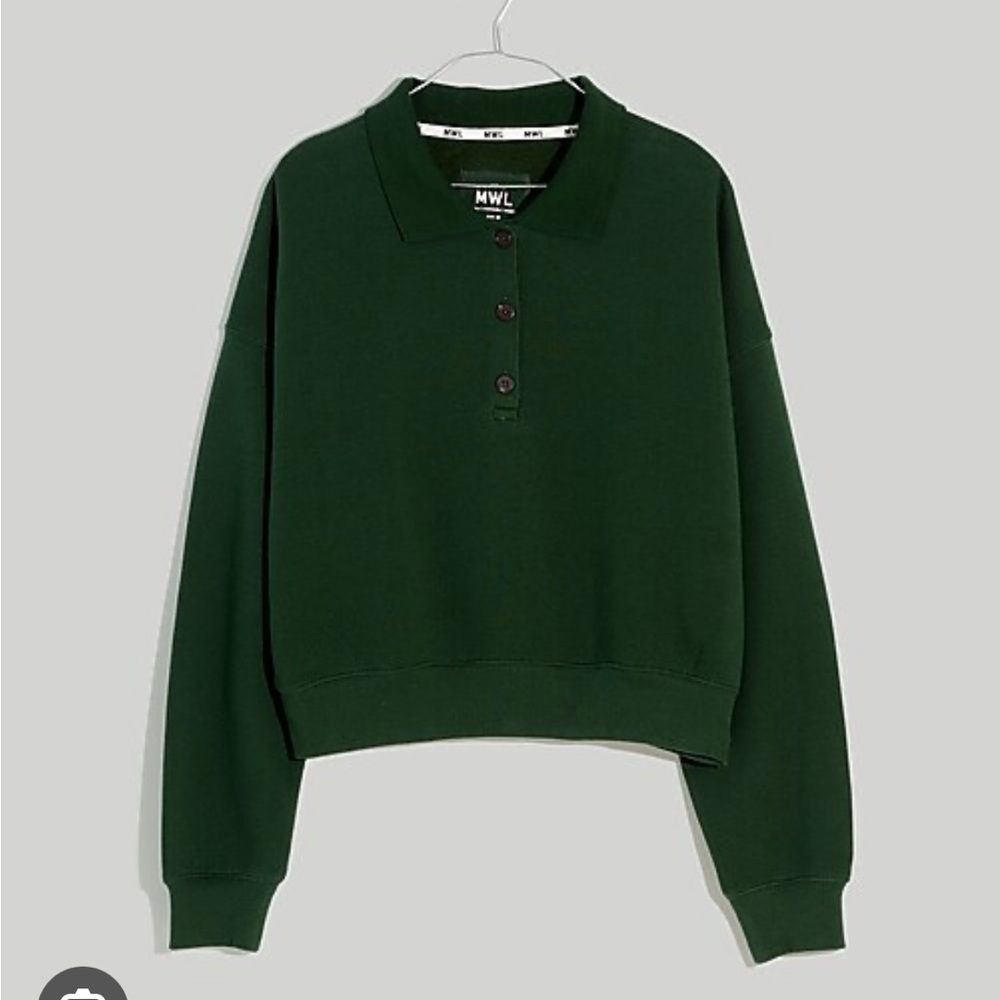 Mwl betterterry cropped polo sweatshirt